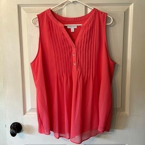 Charter Club Coral sleeveless blouse